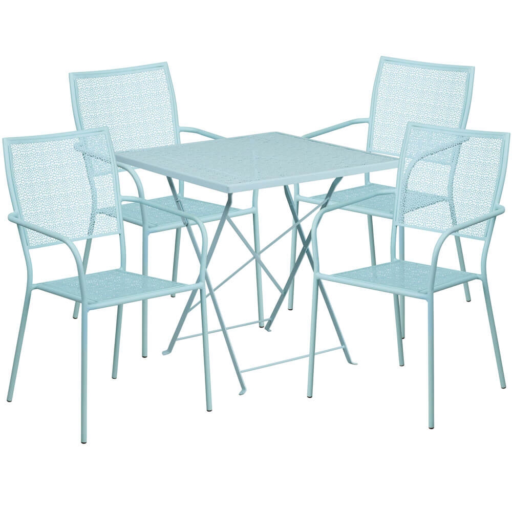 Bistro table set CUB CO 28SQF 02CHR4 SKY GG FLA