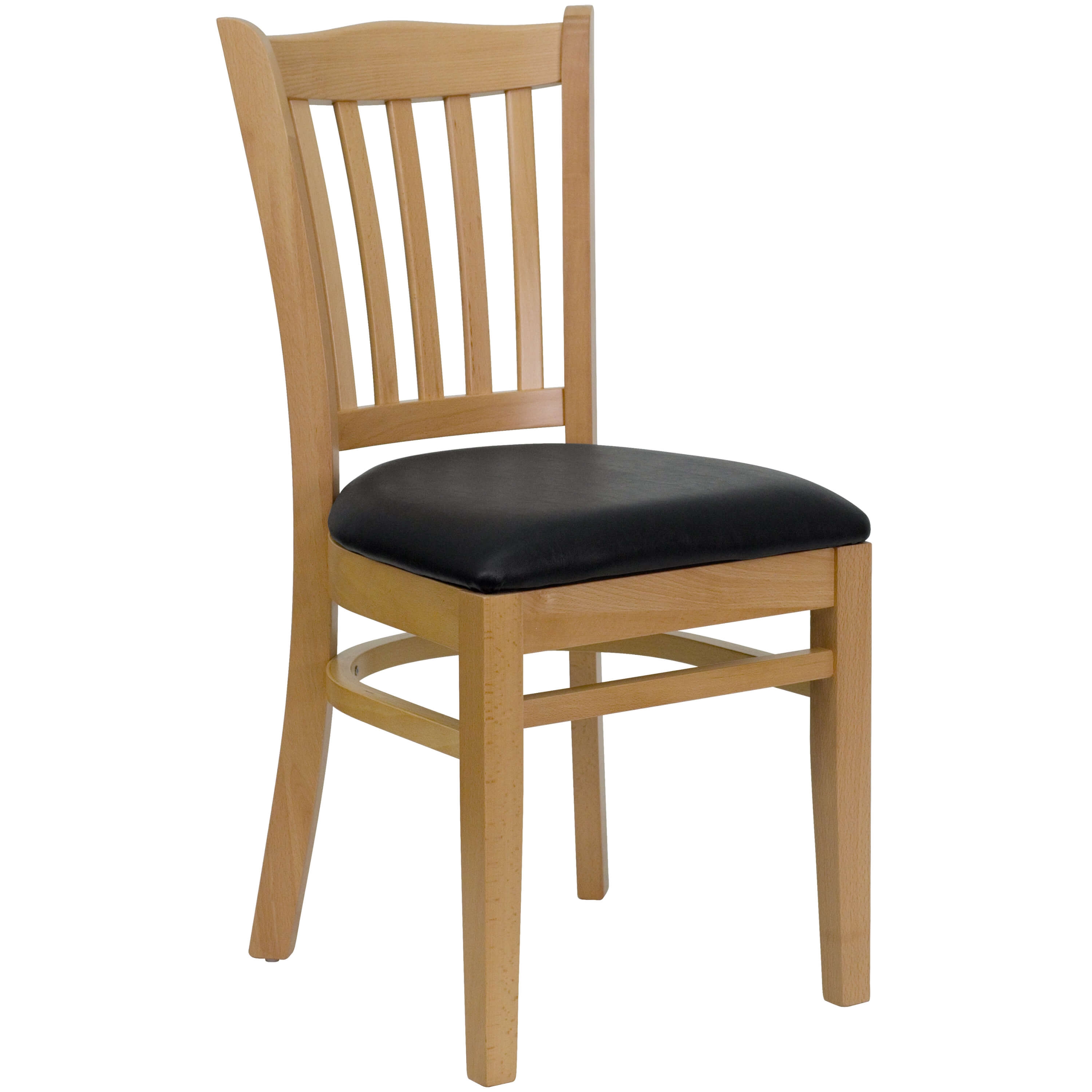 Restaurant tables and chairs vertical slat back chair