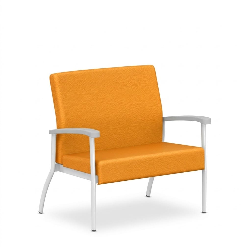 Armchair left link low orange Armchair left link low orange