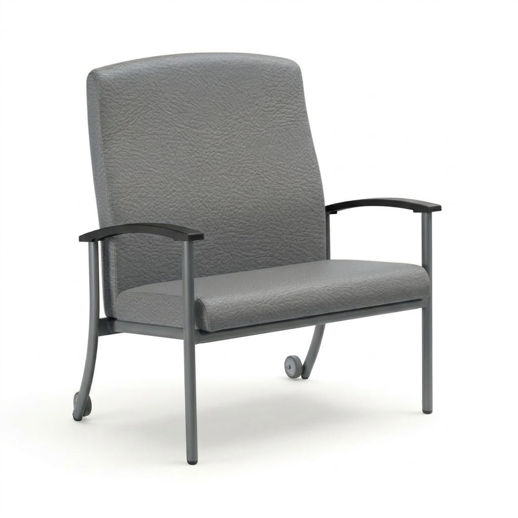 Chair with wheels high back cool grey Chair with wheels high back cool grey
