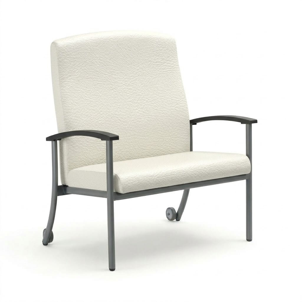 Chair with wheels high back white Chair with wheels high back white