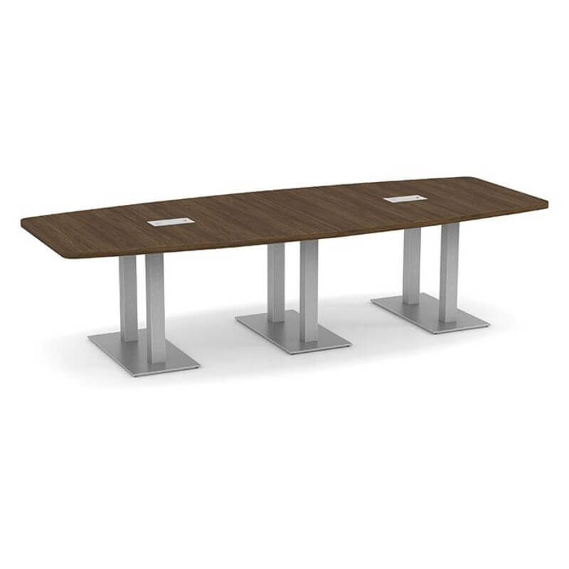 Nexus boat shape metal base modern walnut 1
