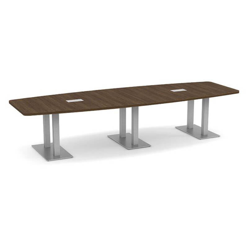 Nexus boat shape metal base modern walnut 2