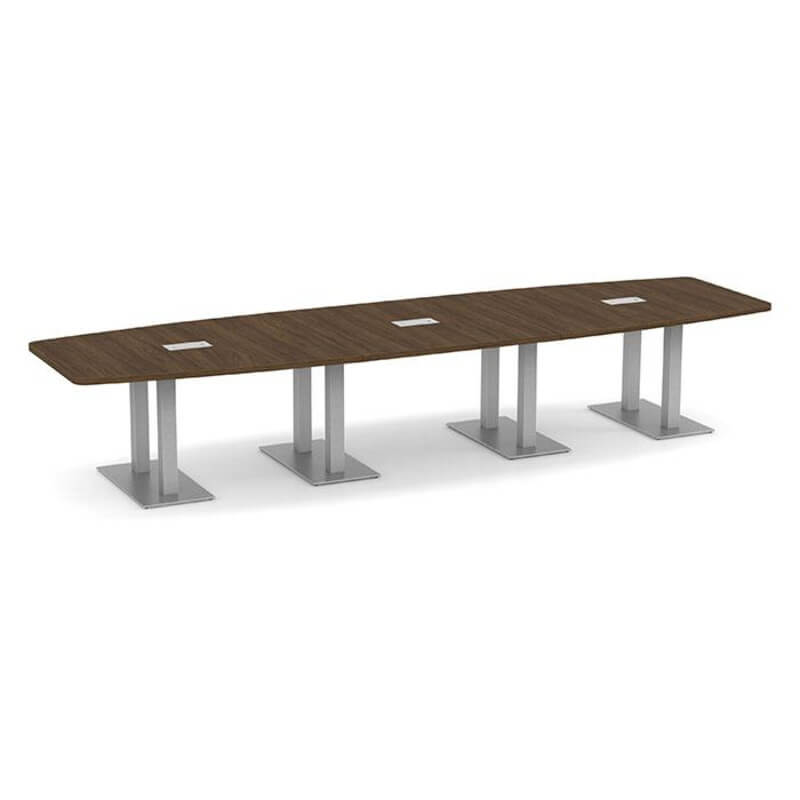 Nexus boat shape metal base modern walnut 3