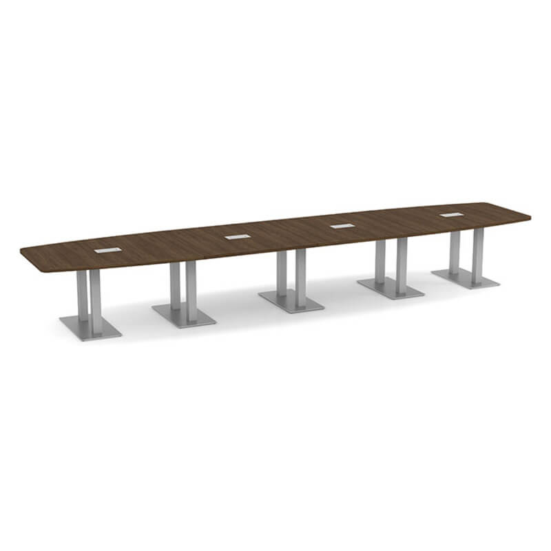 Nexus boat shape metal base modern walnut 5
