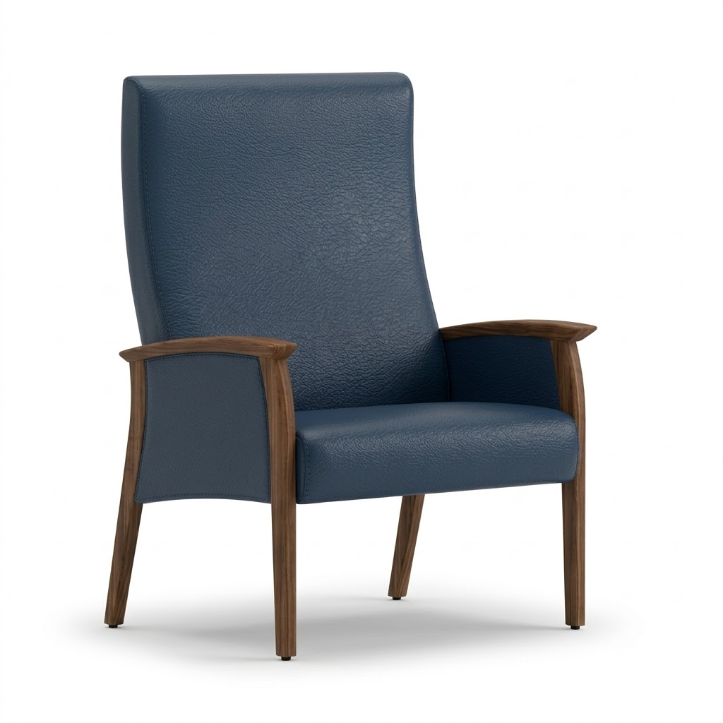 Wide chair close arms navy 1 Wide chair close arms navy 1