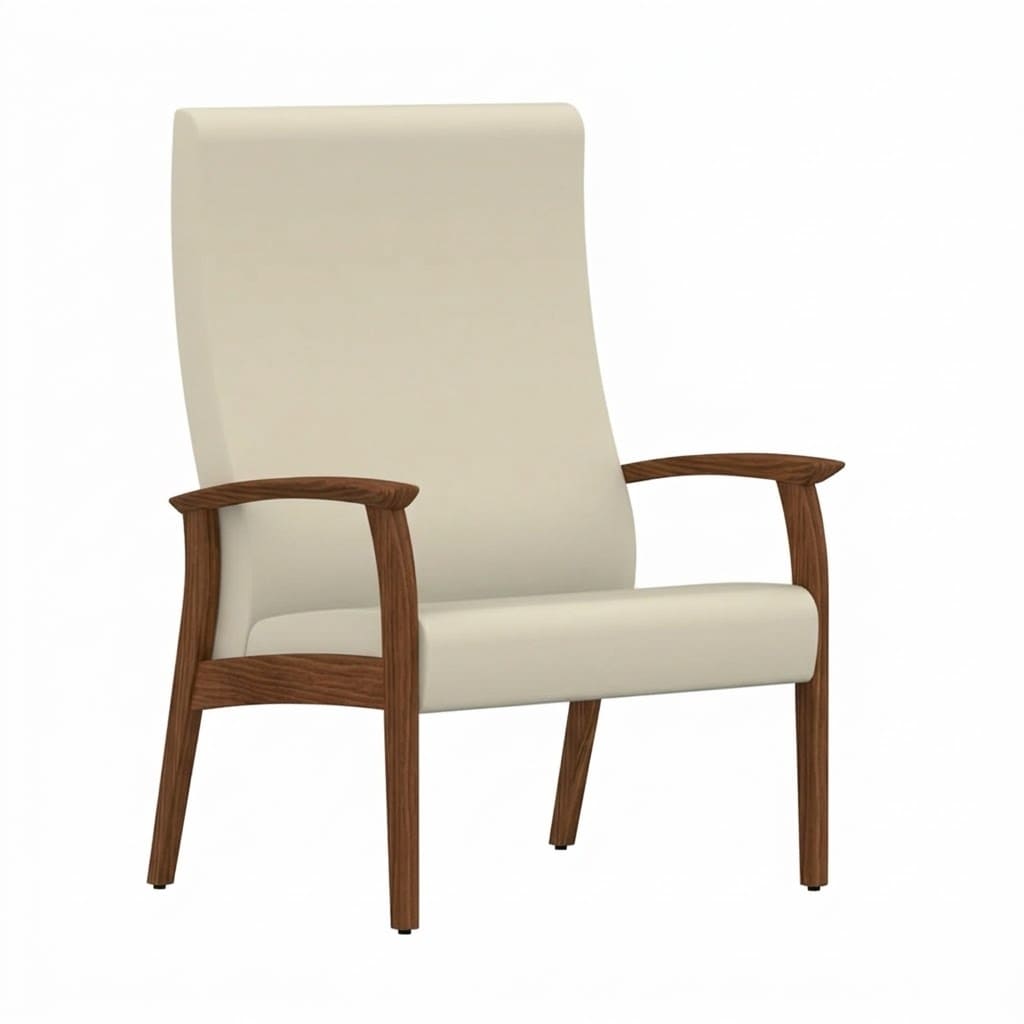 Wide chair open arms white Wide chair open arms white