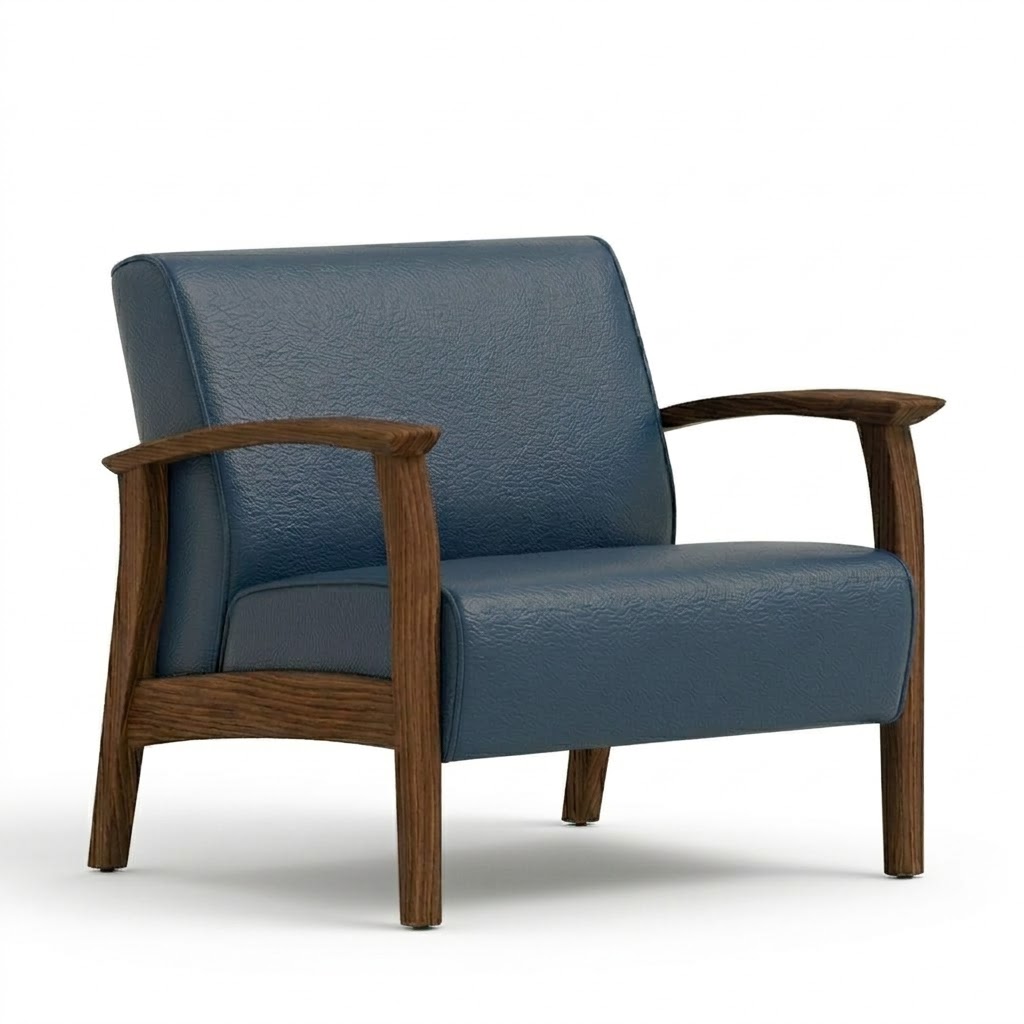 Bariatric armchair open arms navy 1 Bariatric armchair open arms navy 1