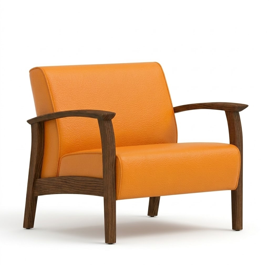 Bariatric armchair open arms orange Bariatric armchair open arms orange
