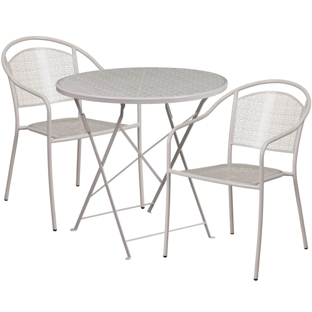 Bistro table set CUB CO 30RDF 03CHR2 SIL GG F