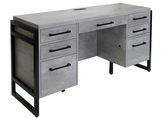Home office ideas home offices storage ideas modern credenza cement angle view 1