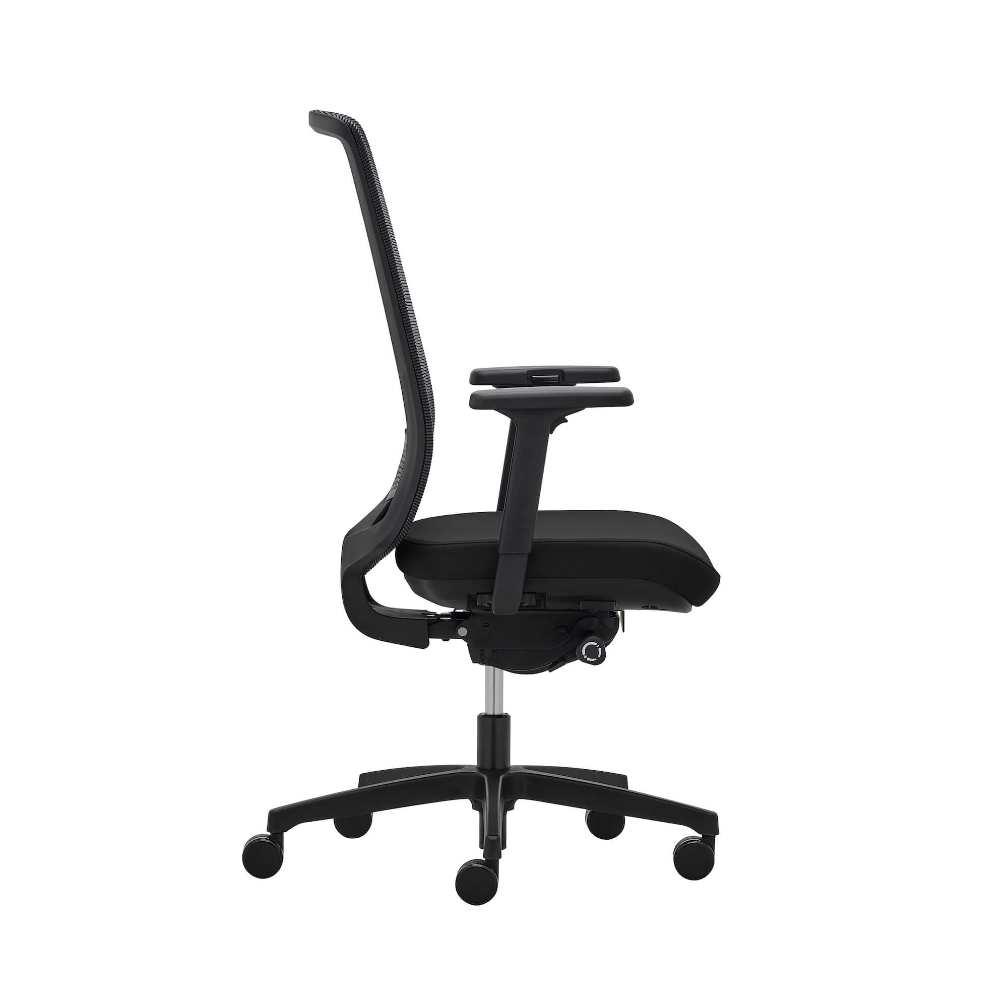 Office furniture chairs office desk chairs office chair with adjustable back support side view