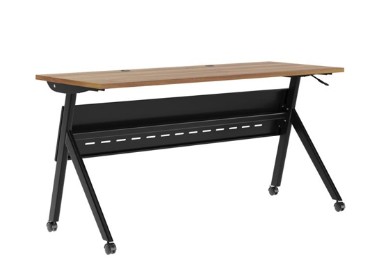 Training table with t leg 5x2 walnut black 5