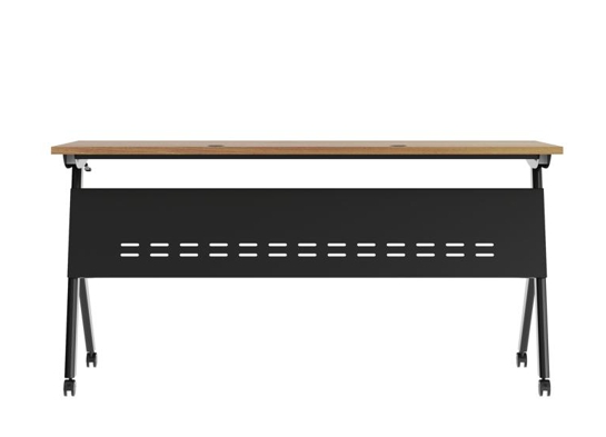 Training table with t leg 5x2 walnut black 9