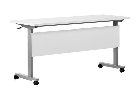 Training table with t leg 5x2 white grey 4