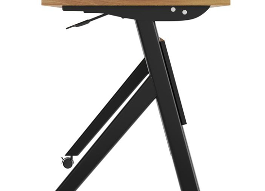 Training table with x leg 6x2 walnut blck 14
