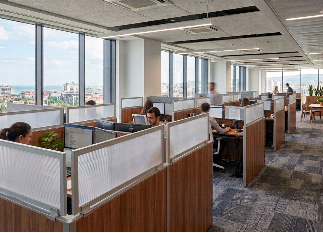 Translucent polycarbonate cubicle wall extender PAT30H Translucent polycarbonate cubicle wall extender PAT30H